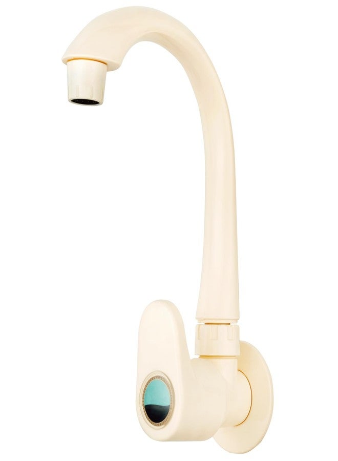 NEW WARE صنبور حوض جديد من مادة PVC مع شفة جدارية | صنبور بلاستيكي للمطبخ والحمام والحديقة والاستخدام الخارجي - Image 1